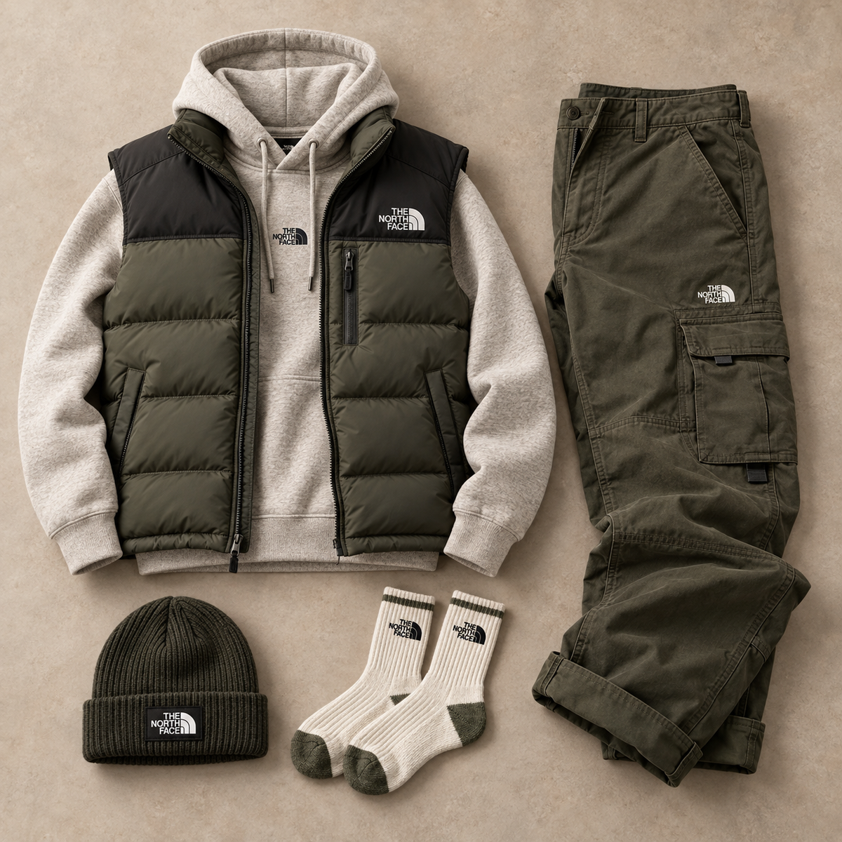Men's Casual Windproof Down Set