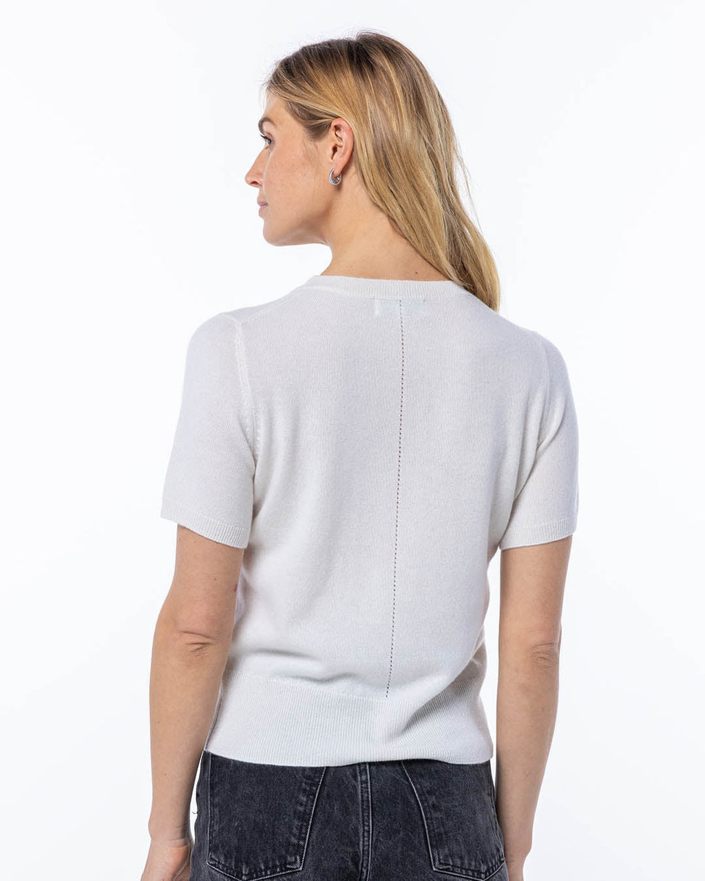 Short Sleeve Cashmere Crew